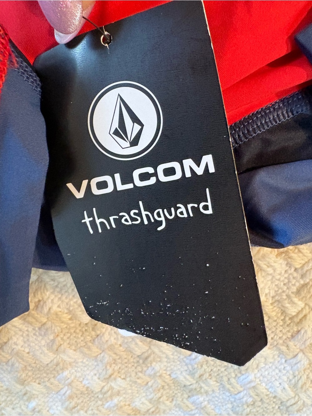 Volcom Red and Blue Short-Sleeve Rash Guard - Picture 4 of 15